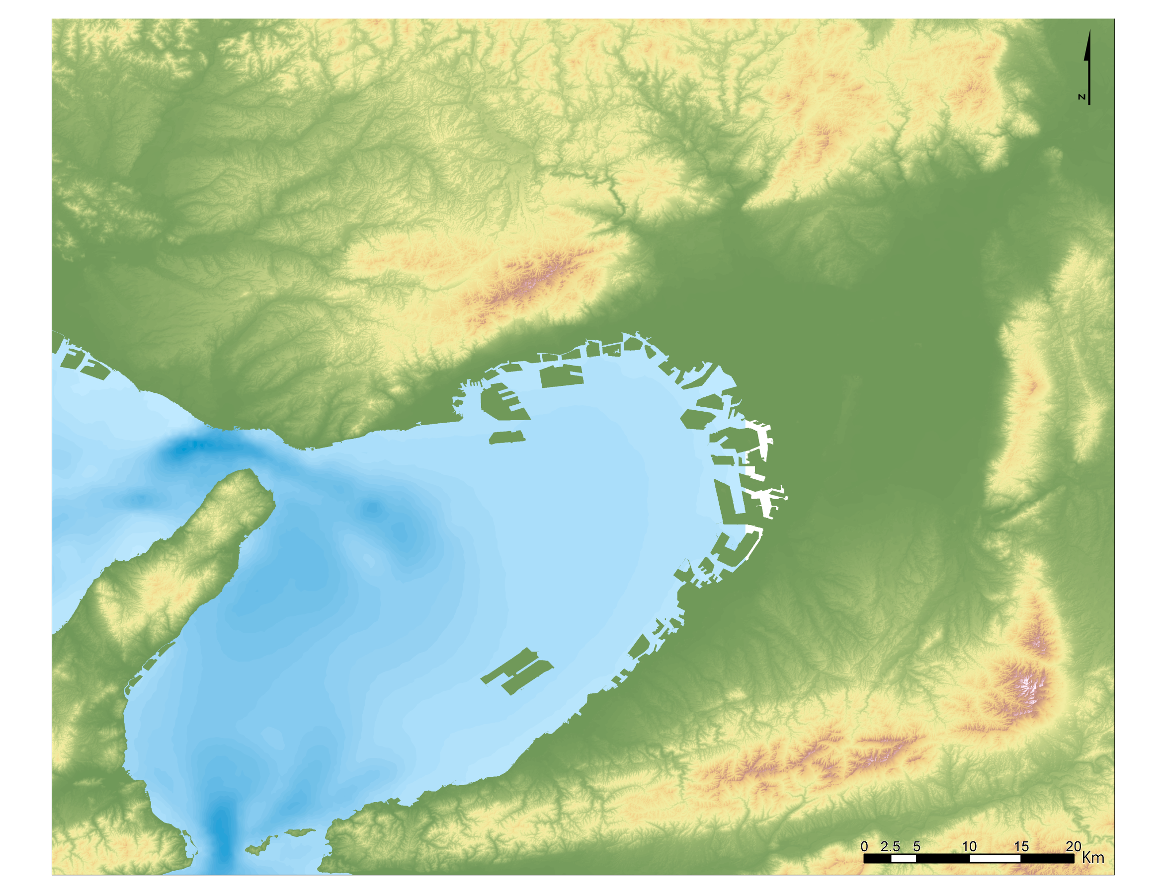 水文環境図 大阪平野