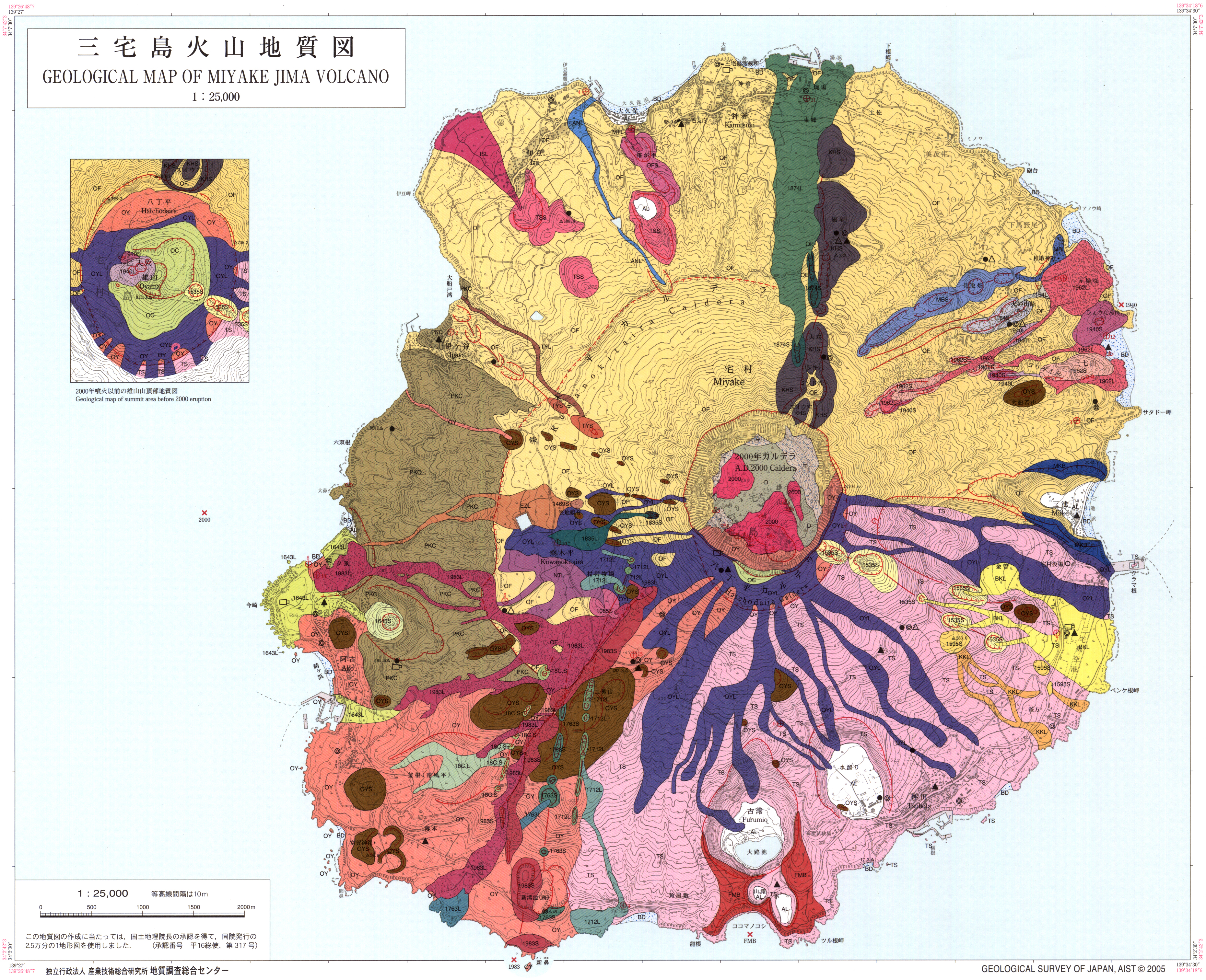 三宅島地質図大