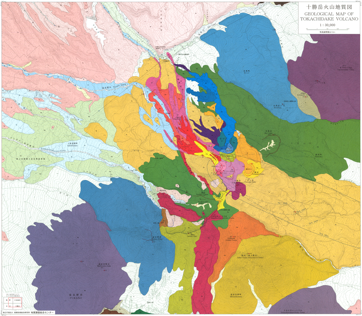 十勝岳地質図小