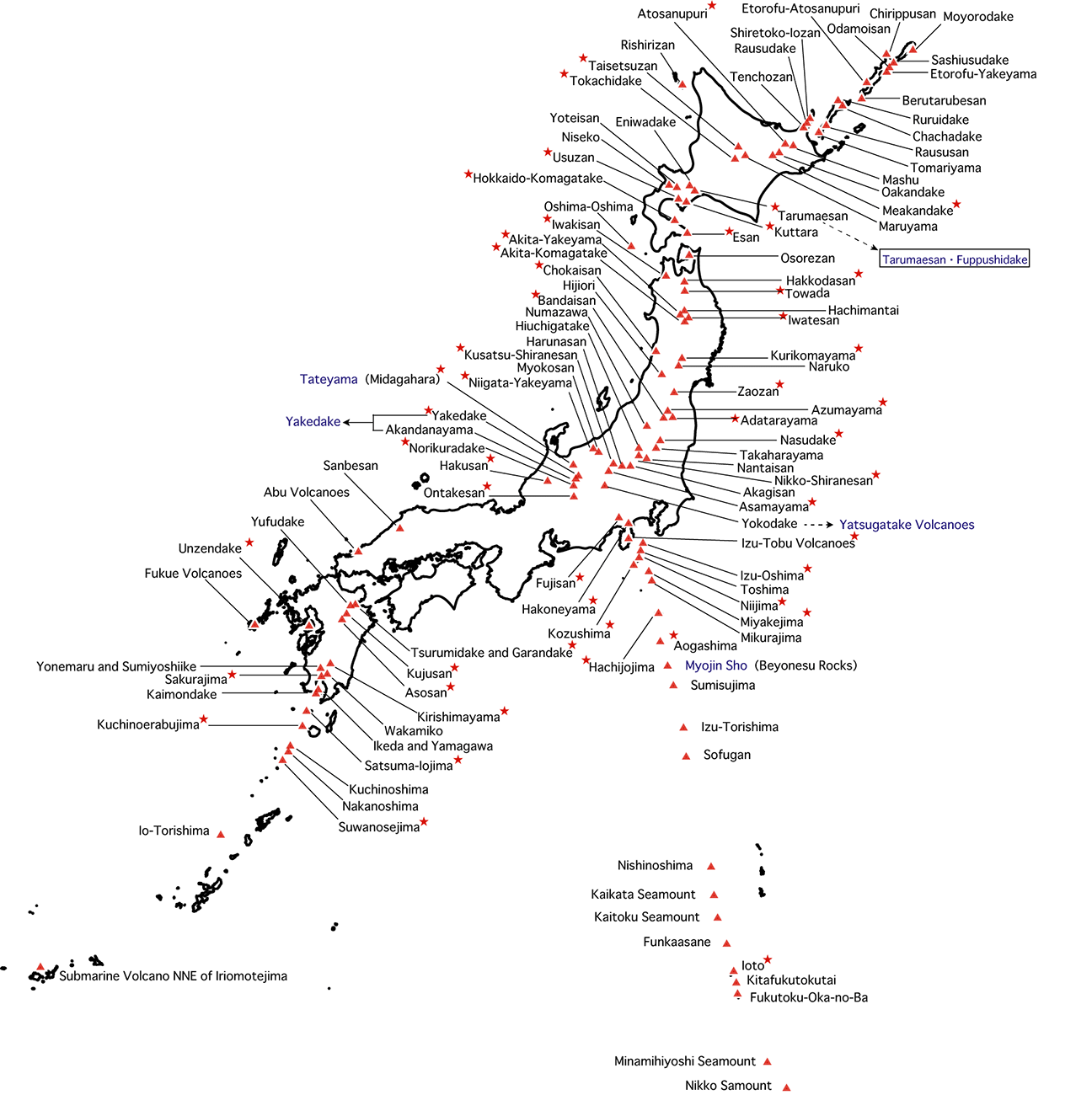 active volcano map